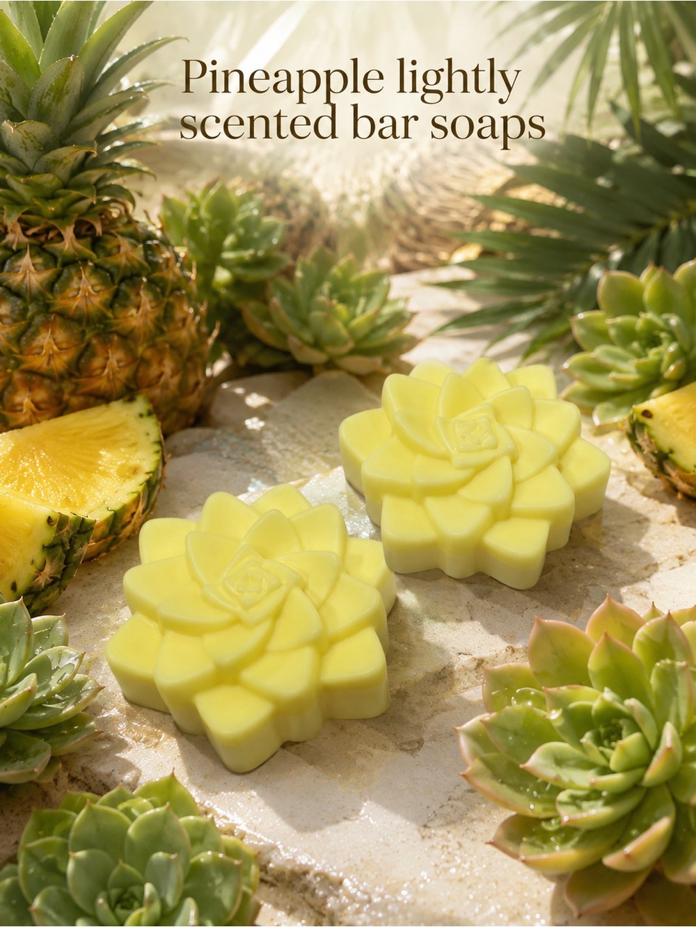 Hand Crafted “Pineapple” Lightly Scented Bar Soap